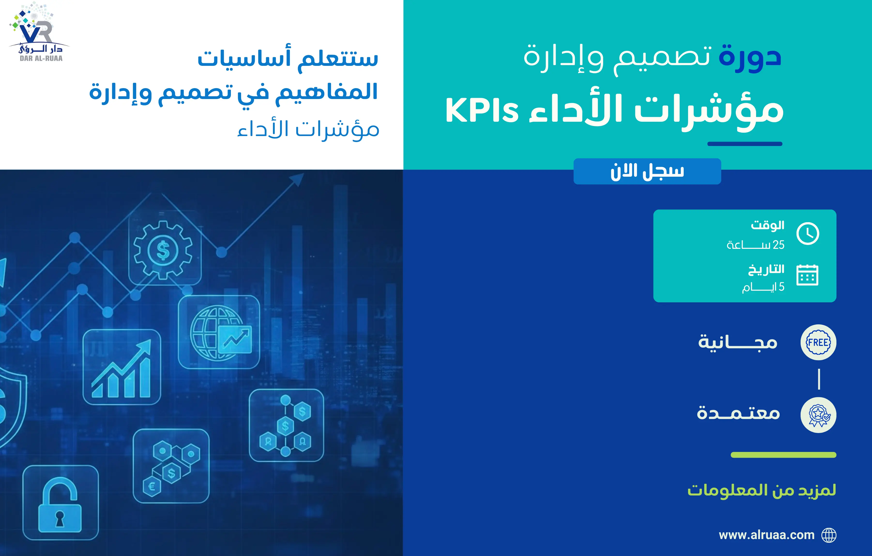 دورة تصميم وإدارة مؤشرات الأداء (KPIs)